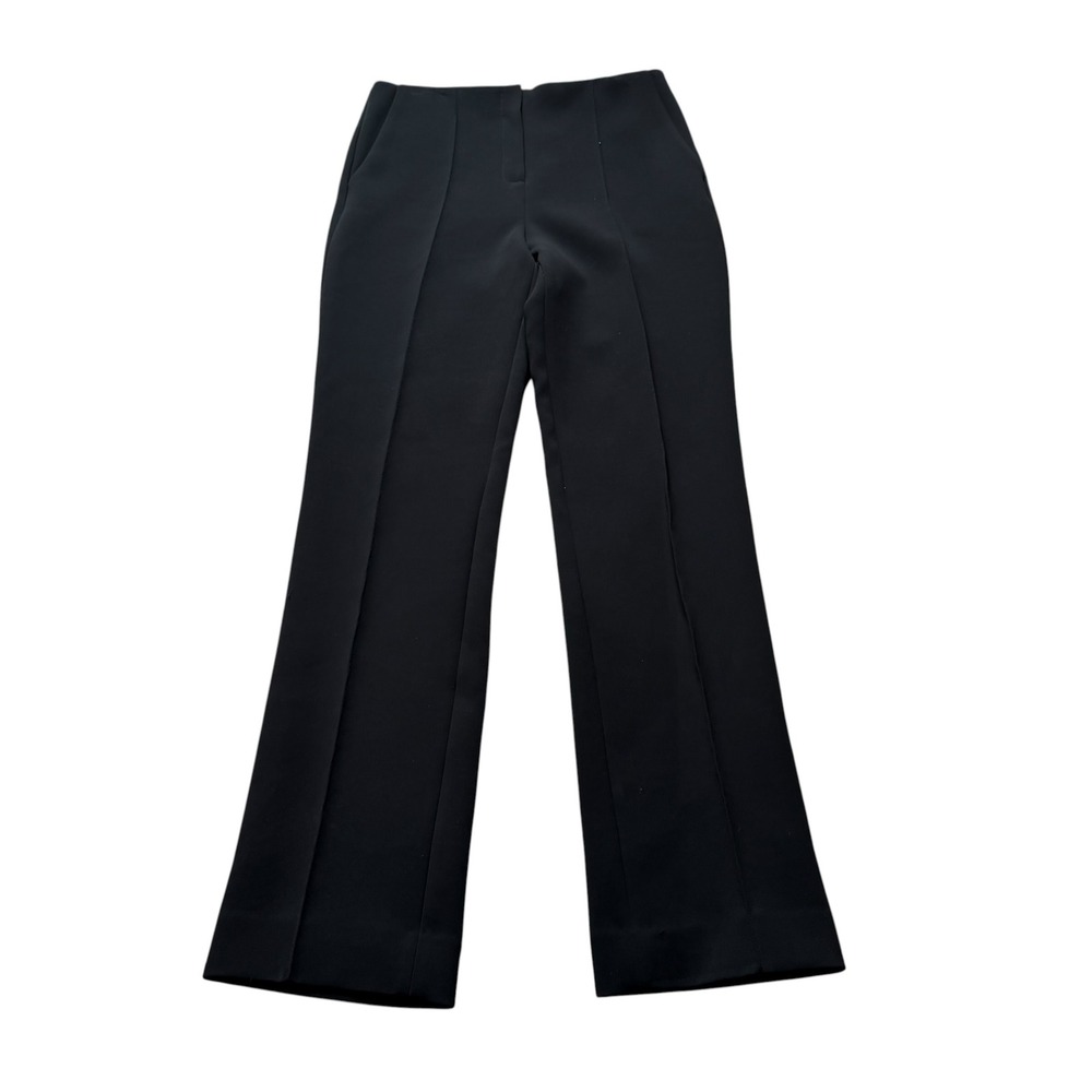 DIANE VON FURSTENBERG Black Pleat Front Wide Leg Trousers Pants Women's Size 10
